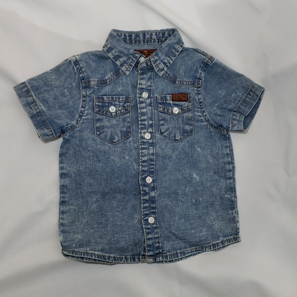 Kid's 7 for All Mankind Blue Jean Button Down